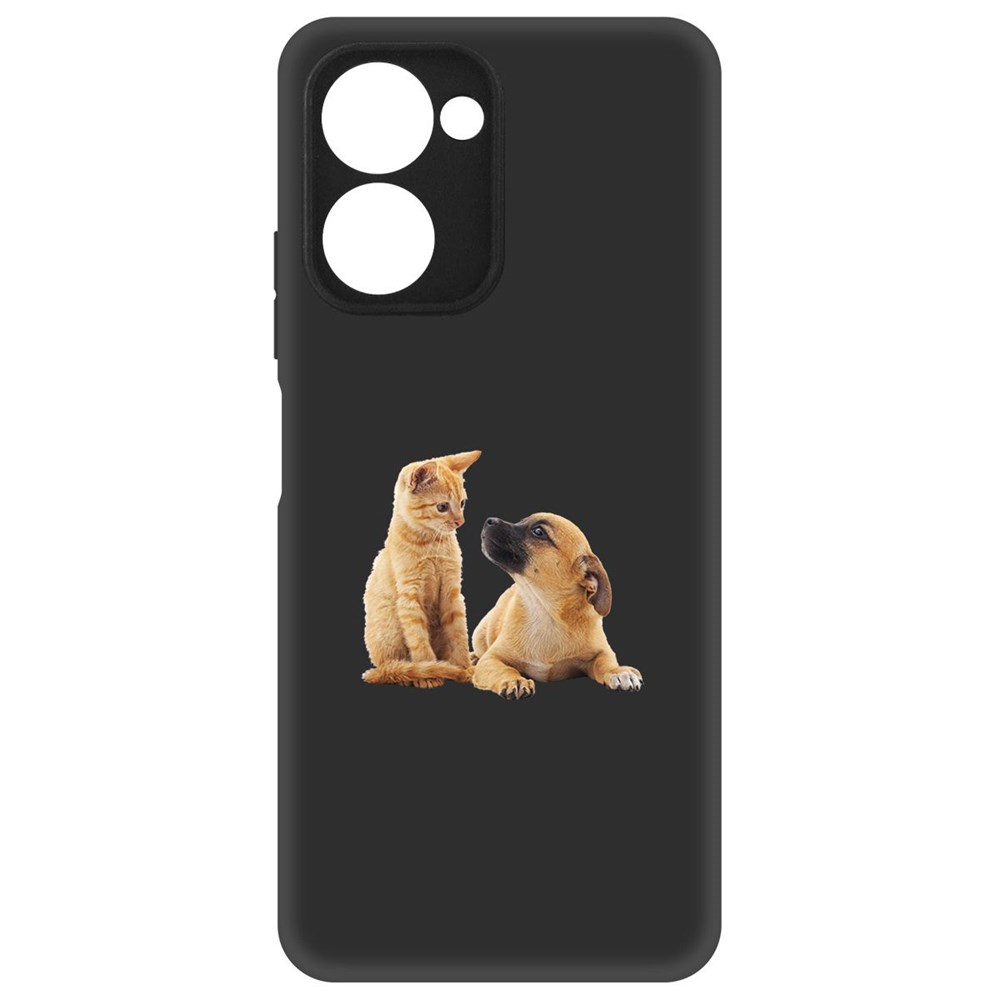 

Чехол-накладка Krutoff Soft Case Лучшие друзья для Realme C33 2023 черный