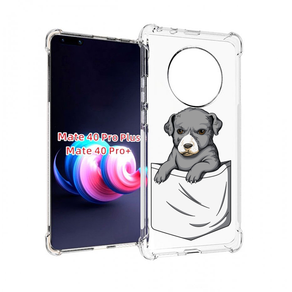 

Чехол MyPads собачка в кармане для Huawei Mate 40 Pro+ Plus, Прозрачный, Tocco