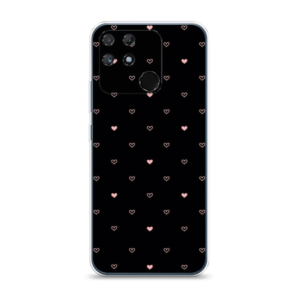 

Чехол Awog на Realme Narzo 50A "Черный фон и сердечки", Разноцветный, 258450-3