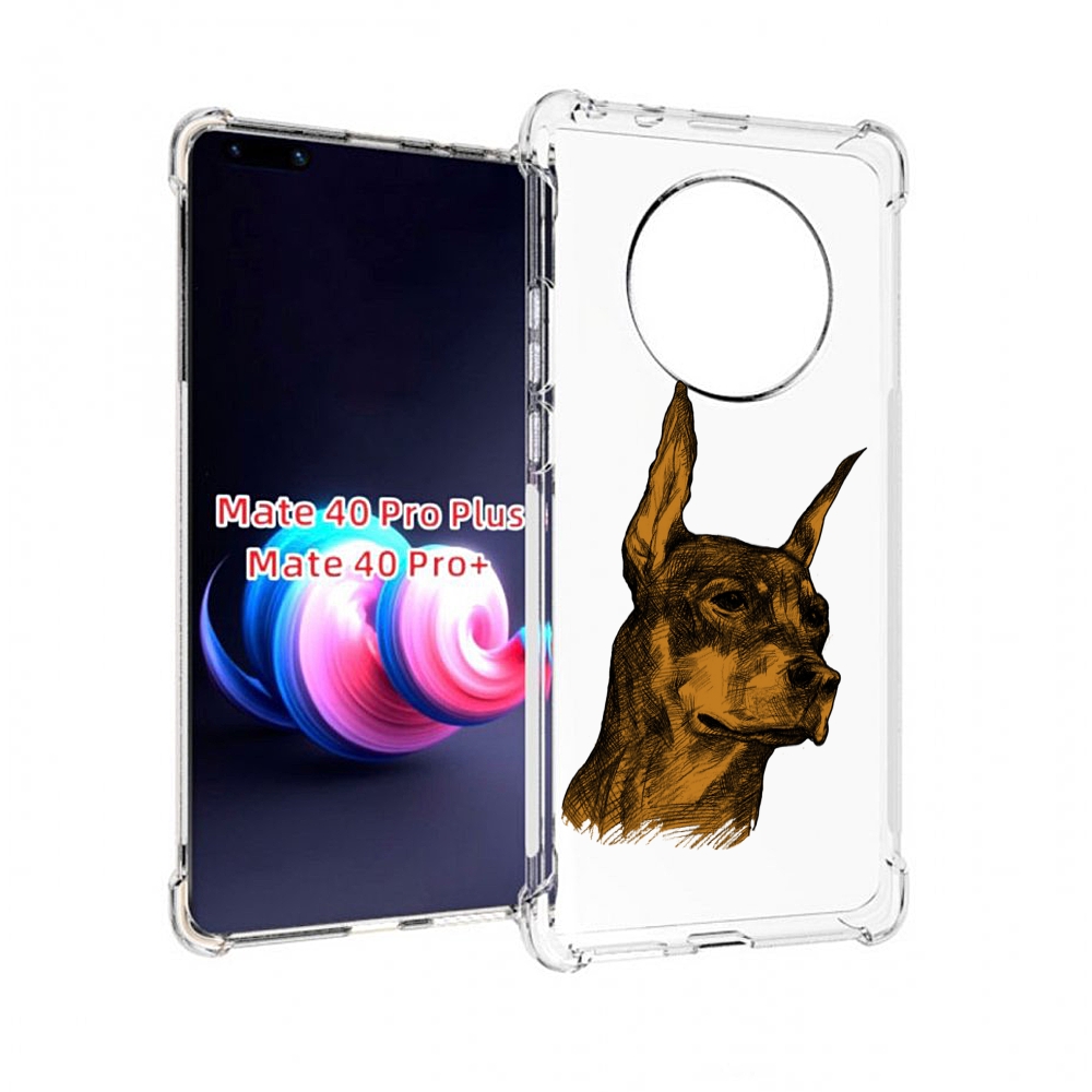 

Чехол MyPads скетч доберман для Huawei Mate 40 Pro+ Plus, Прозрачный, Tocco
