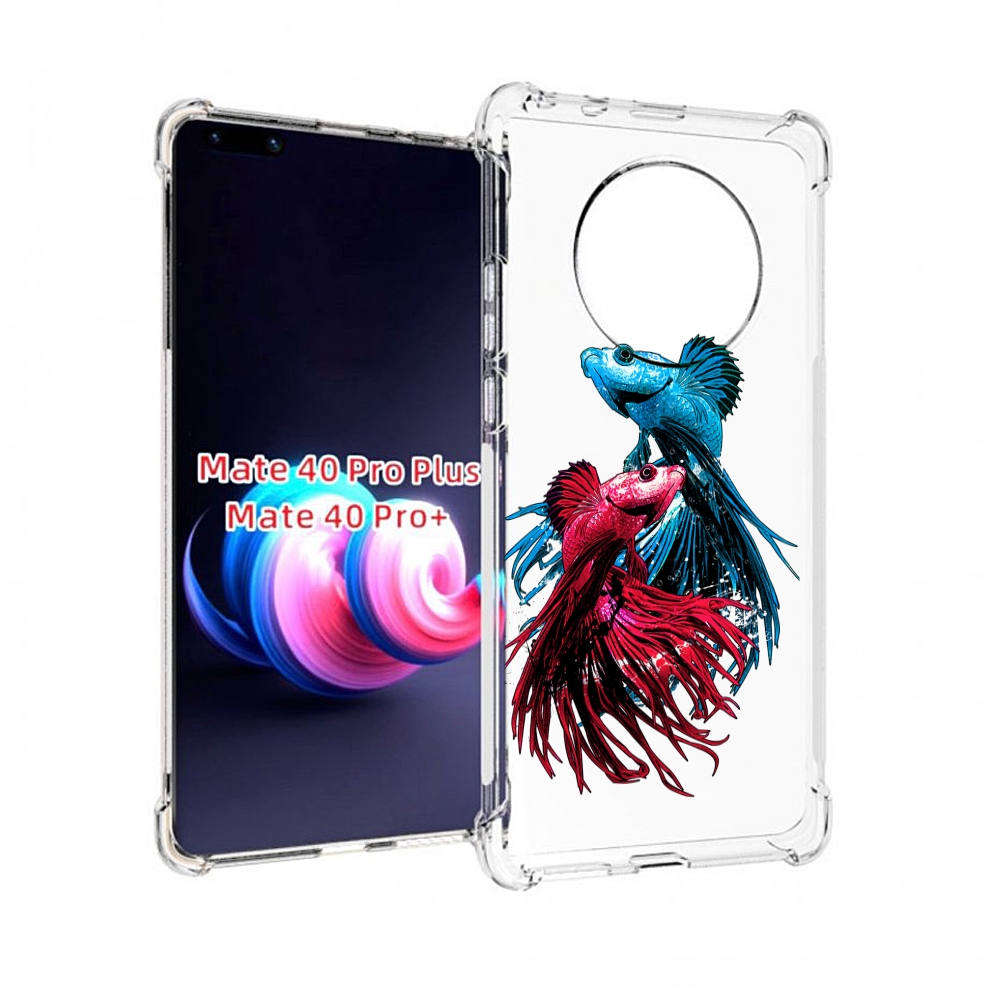 

Чехол MyPads рыбы петушки для Huawei Mate 40 Pro+ Plus, Прозрачный, Tocco