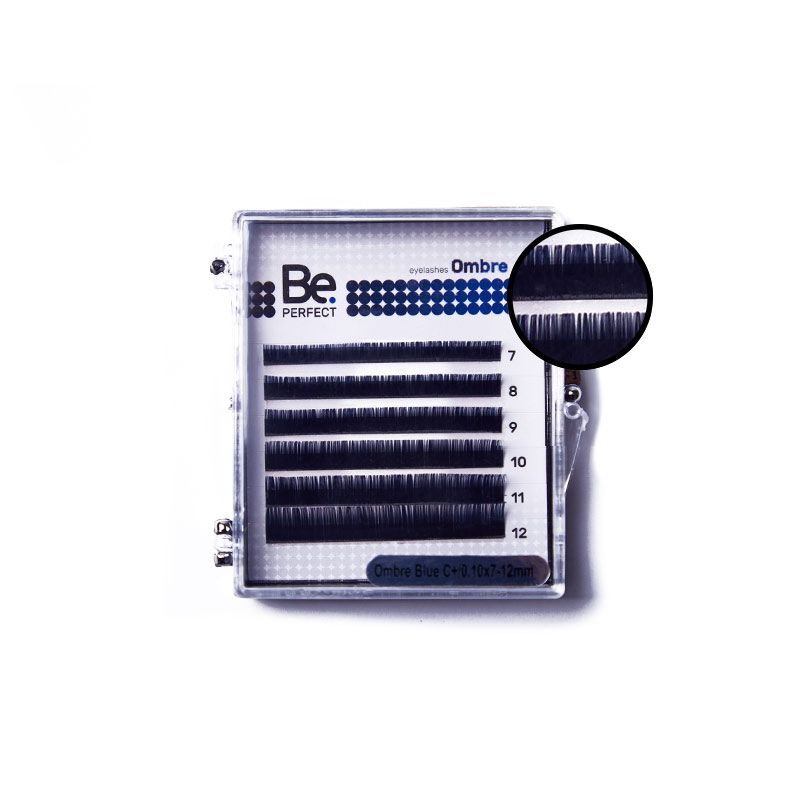 

Ресницы Be Perfect Ombre Blue двухтоновые мини 6 линий C+ 0,10 7-12 мм