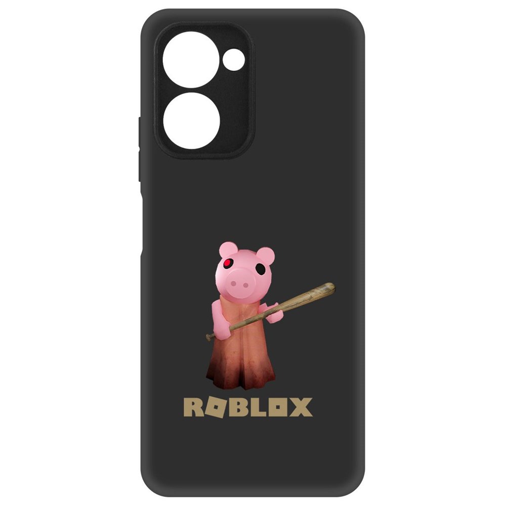 Чехол-накладка Krutoff Soft Case Roblox-Пигги для Realme C33 2023 черный