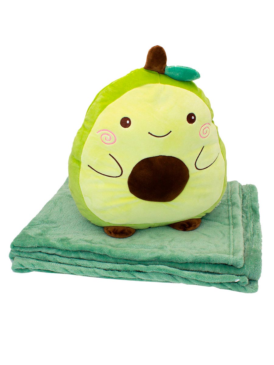 

Мягкая игрушка Авокадо с пледом внутри (45 см)