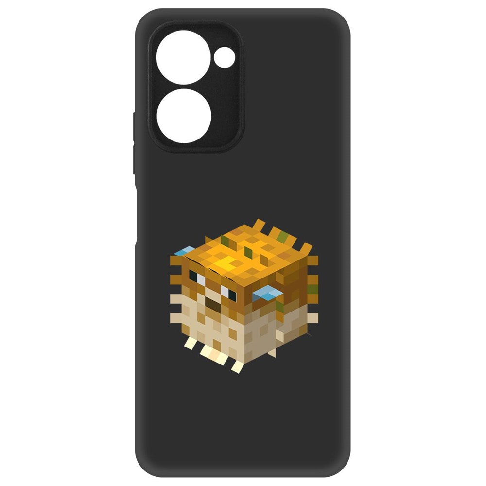 

Чехол-накладка Krutoff Soft Case Minecraft-Иглобрюх для Realme C33 2023 черный