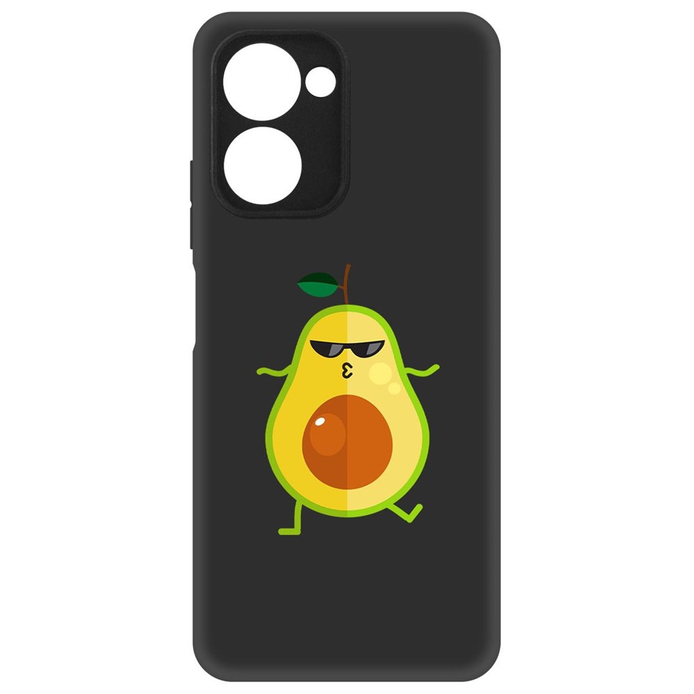 

Чехол-накладка Krutoff Soft Case Авокадо Стильный для Realme C33 2023 черный