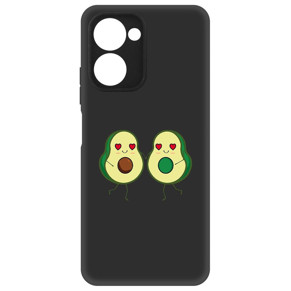 

Чехол-накладка Krutoff Soft Case Авокадо Пара для Realme C33 2023 черный