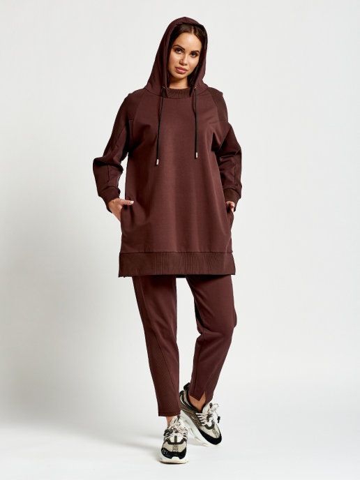 

Костюм женский DAZZLE STYLE Паулина коричневый 54 RU, Паулина