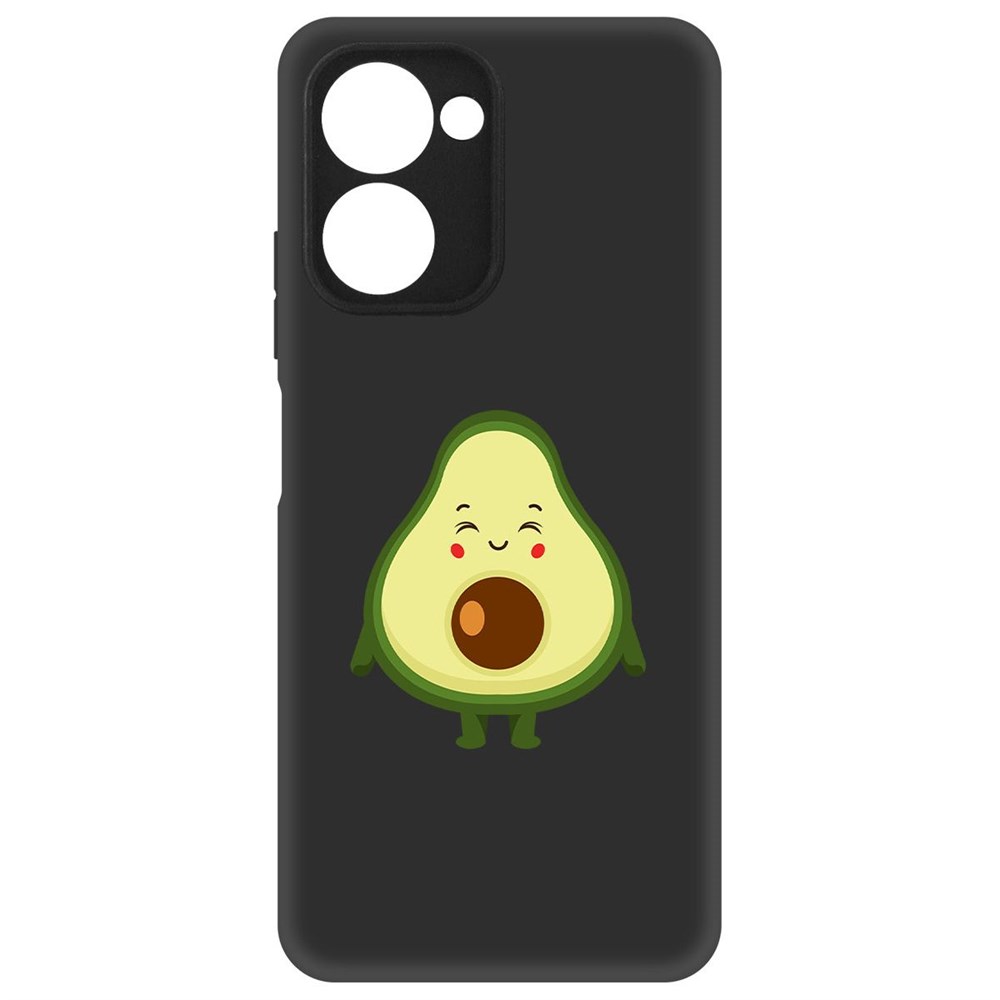 

Чехол-накладка Krutoff Soft Case Авокадо Милый для Realme C33 2023 черный