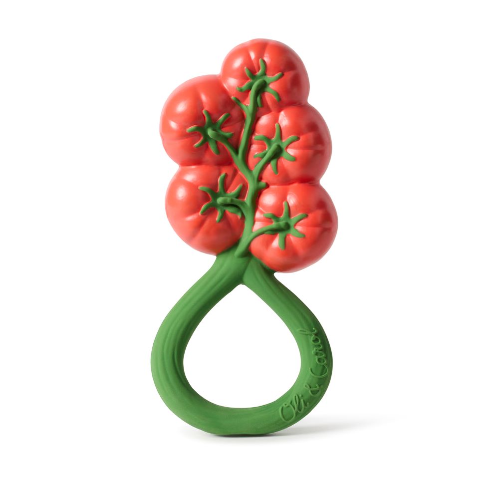 

Грызунок прорезыватель погремушка Oli&Carol Tomato Rattle Toy, Красный, RATTLE TOY