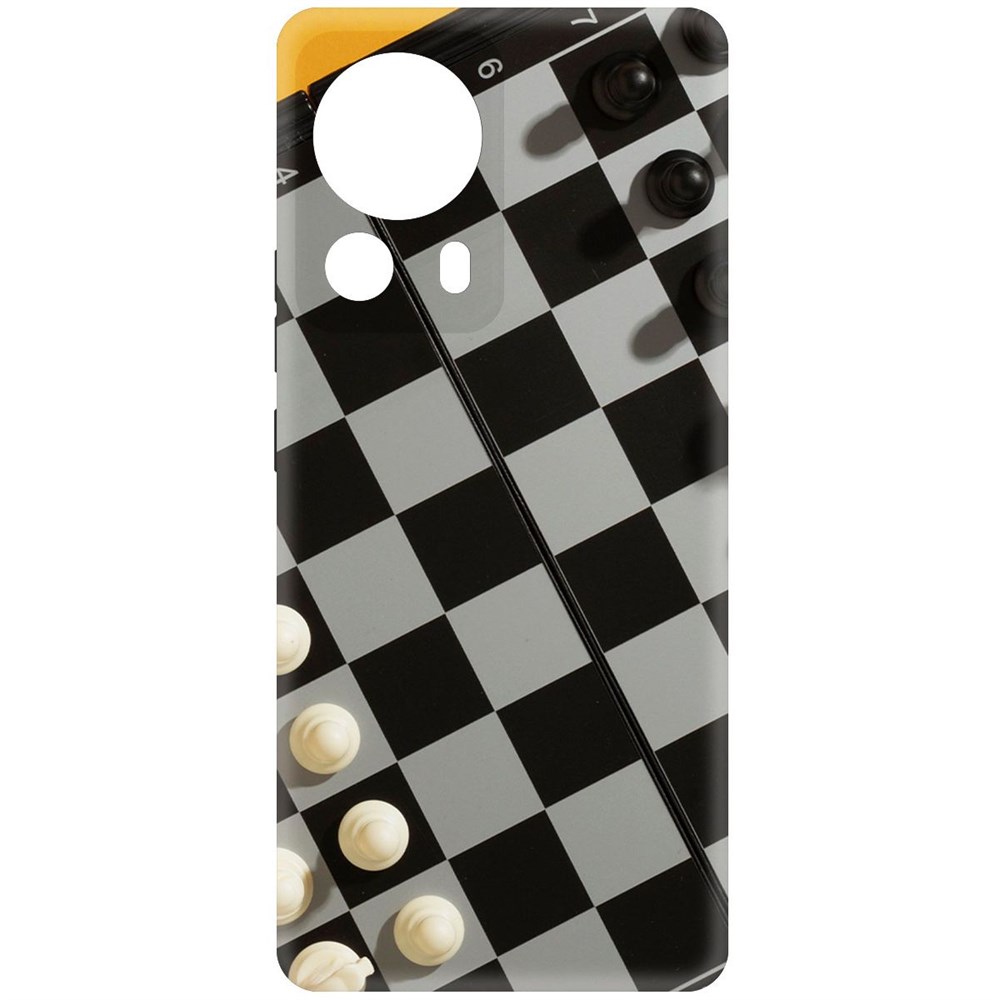 Чехол-накладка Krutoff Soft Case Шахматы для Xiaomi 13 Lite черный