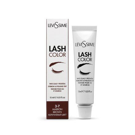 Краска для бровей и ресниц LeviSsime 3-7 коричневая 15 мл набор красок levissime lash color для бровей и ресниц три а 1 3 7 7 7