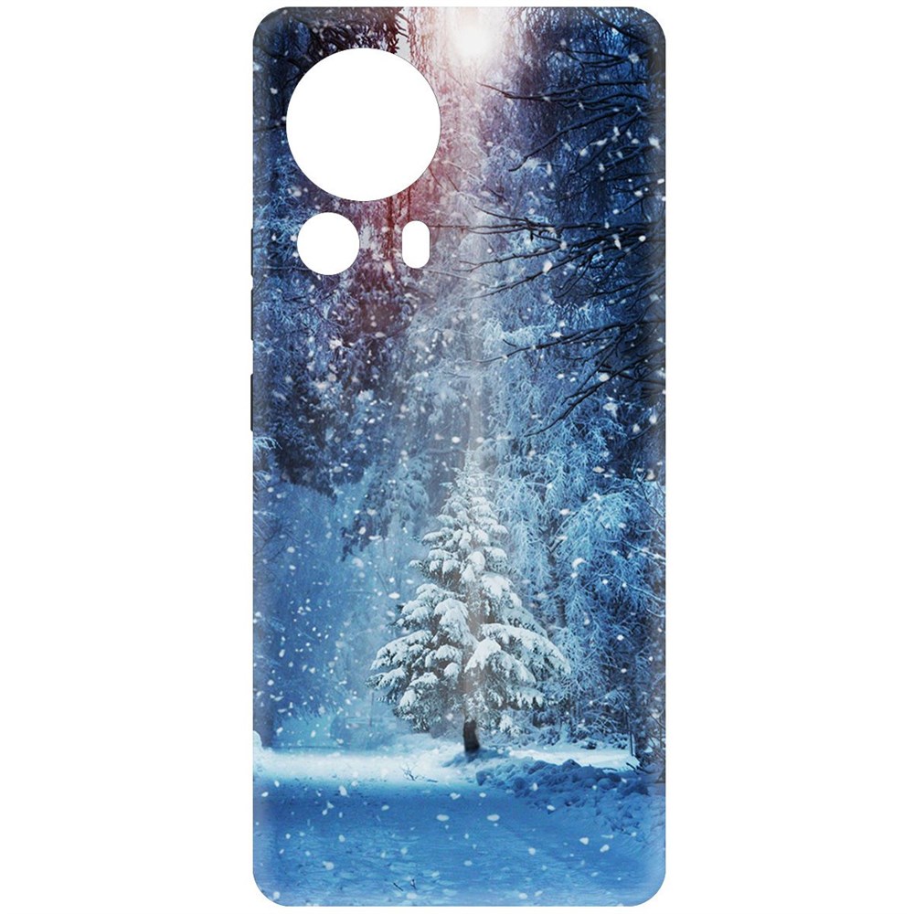 

Чехол-накладка Krutoff Soft Case Лесная ель для Xiaomi 13 Lite черный