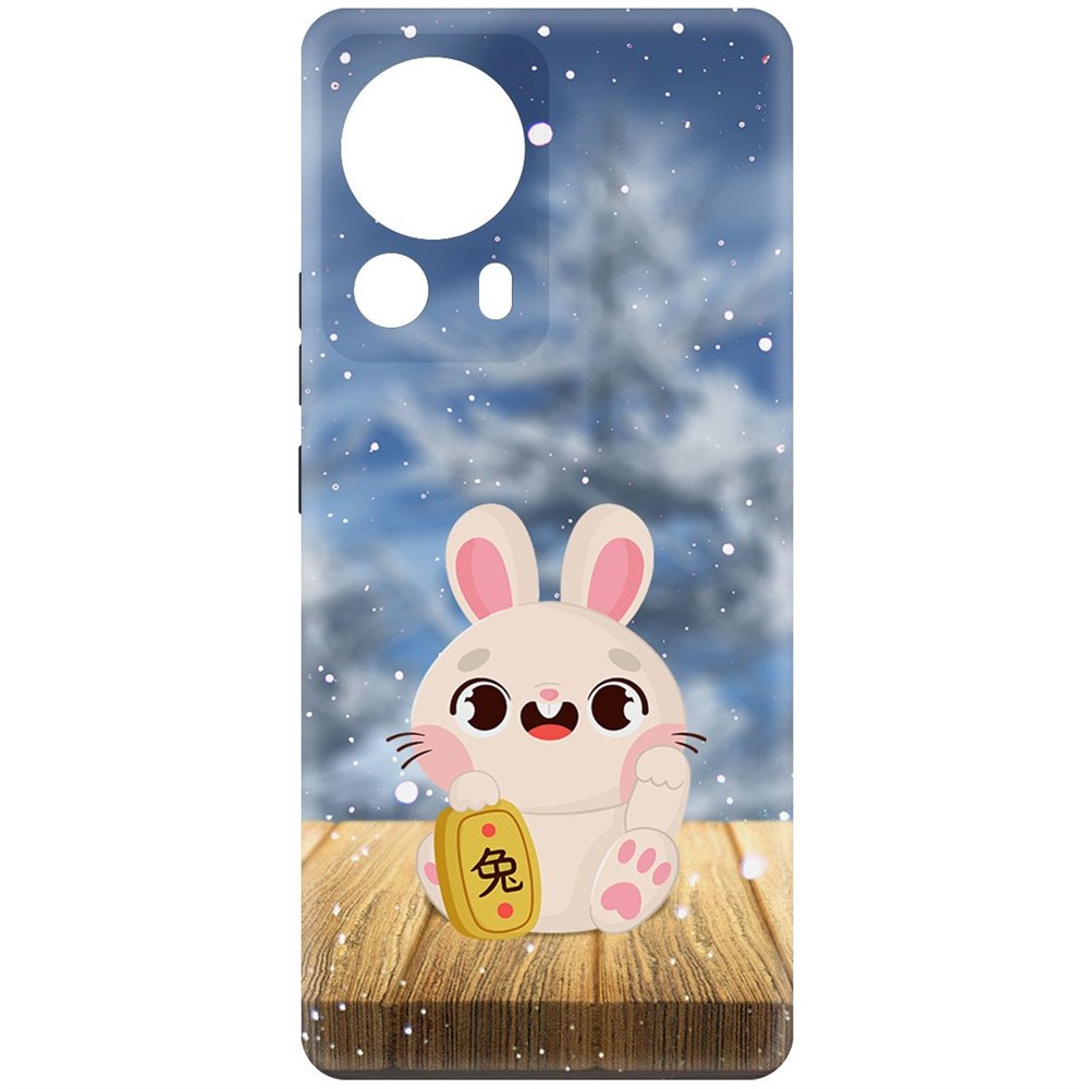 

Чехол-накладка Krutoff Soft Case Год кролика для Xiaomi 13 Lite черный