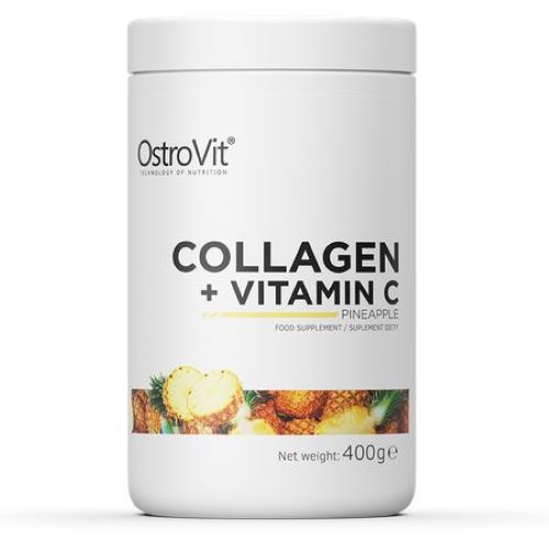

Коллаген + витамин С Ostrovit, Collagen+Vitamin C, Ананас, 400г
