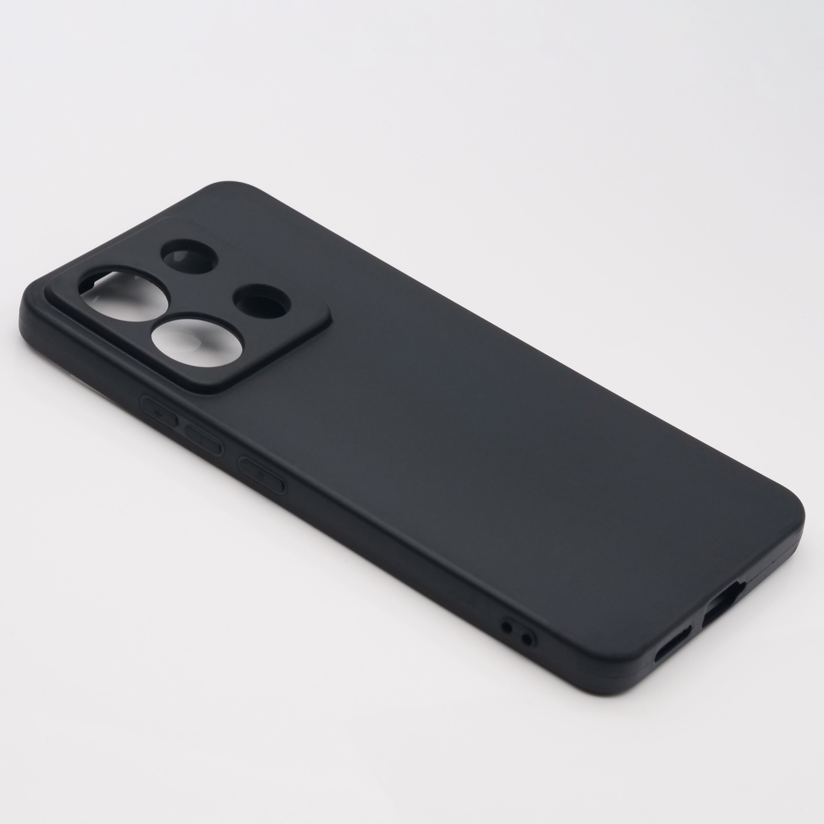 Силиконовый чехол TPU Case матовый для Xiaomi Redmi Note 13 Pro черный