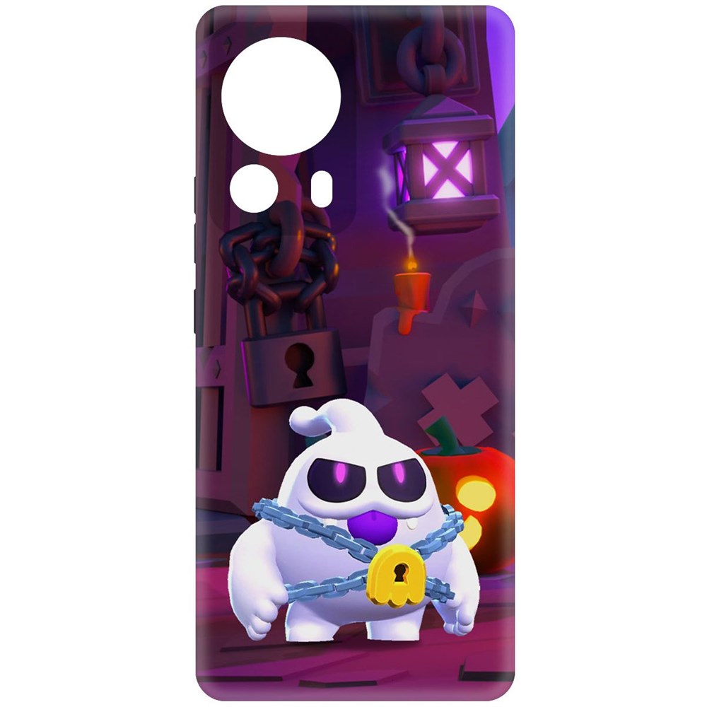 

Чехол-накладка Krutoff Soft Case Brawl Stars - Призрак Скуик для Xiaomi 13 Lite черный