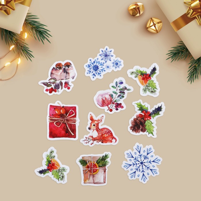 

Набор виниловых стикеров на окна Чудеса, многоразовые, 10 × 10 см