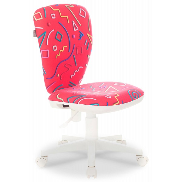 Кресло детское Бюрократ KD-W10, на колесиках, ткань, малиновый [kd-w10/stick-pink]