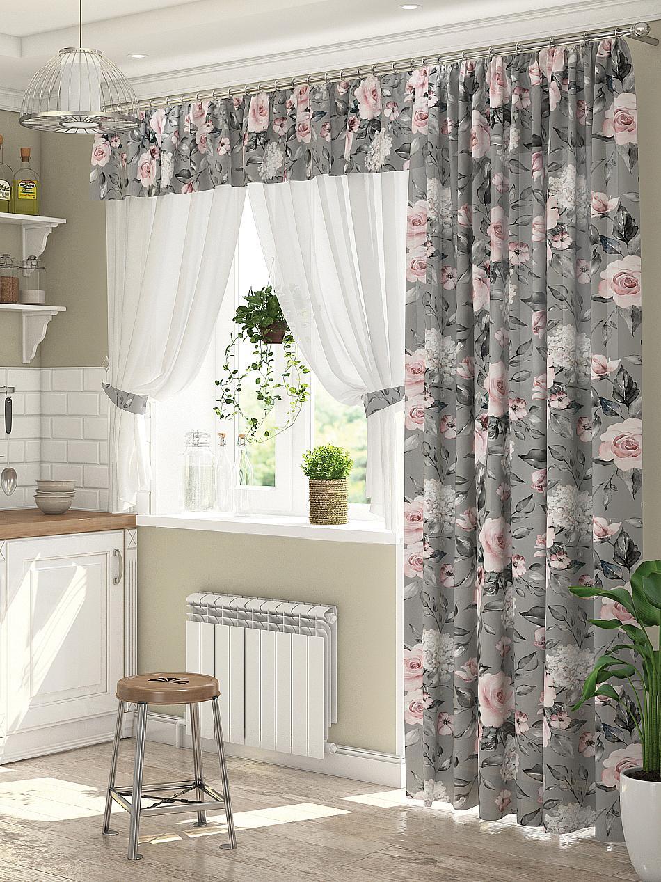 

Комплекты штор AT HOME Сэнмариль высота 260 см, ширина 150 см, Серый/черный, 924024