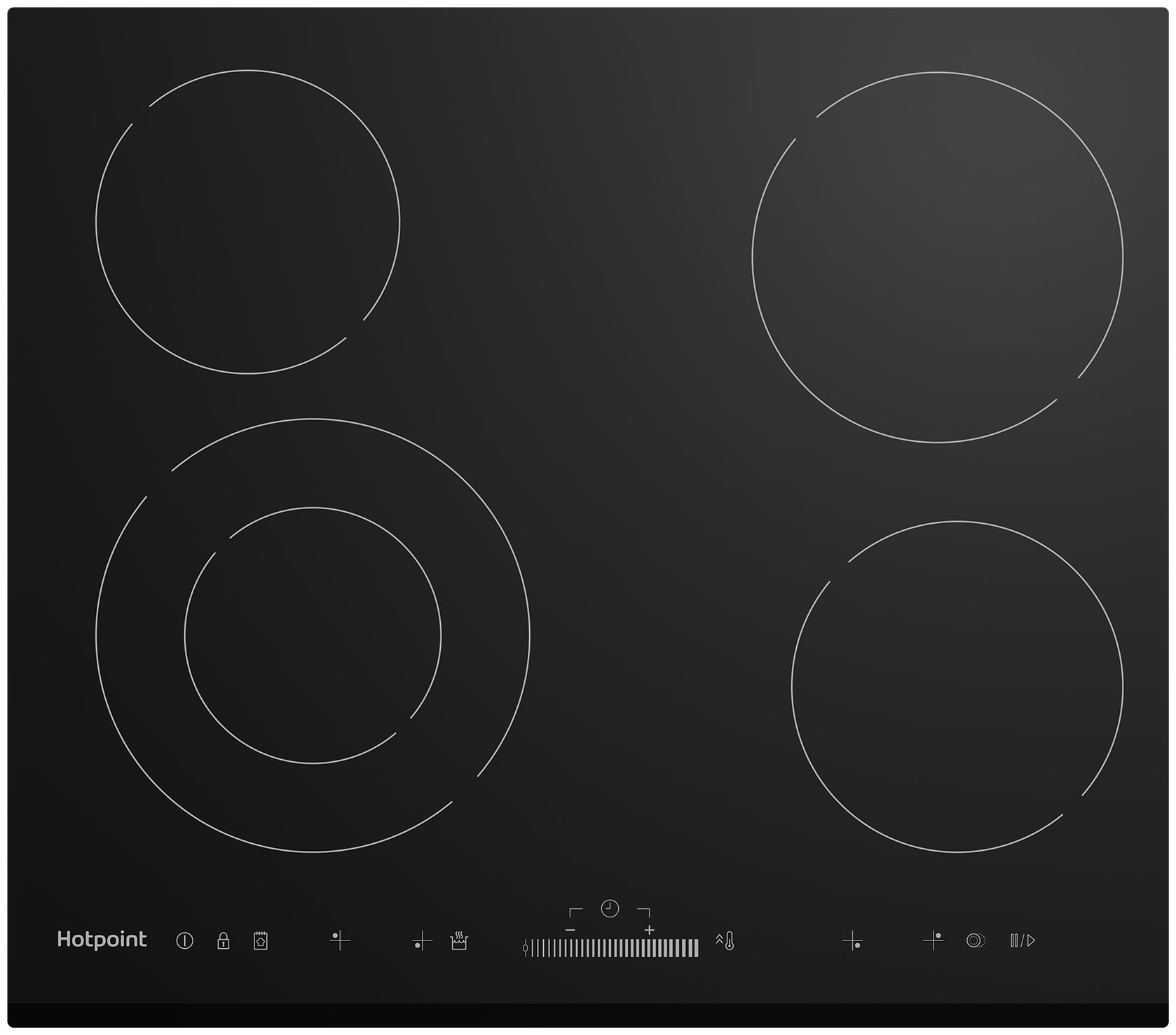 

Встраиваемая варочная панель электрическая HotPoint HR 6T2 B S черный, HR 6T2 B S