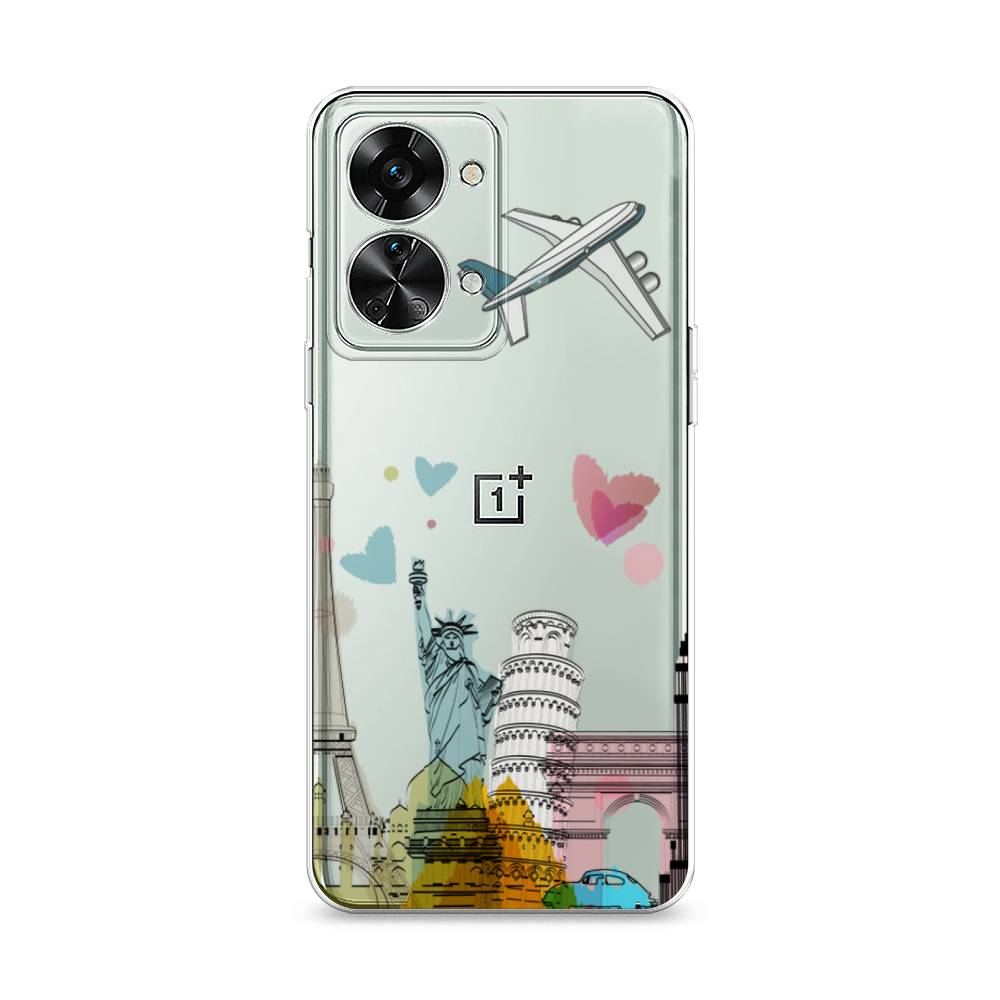 

Чехол Awog на OnePlus Nord 2T / ВанПлас Норд 2T "Самолет путешествий", Разноцветный, 153250-10