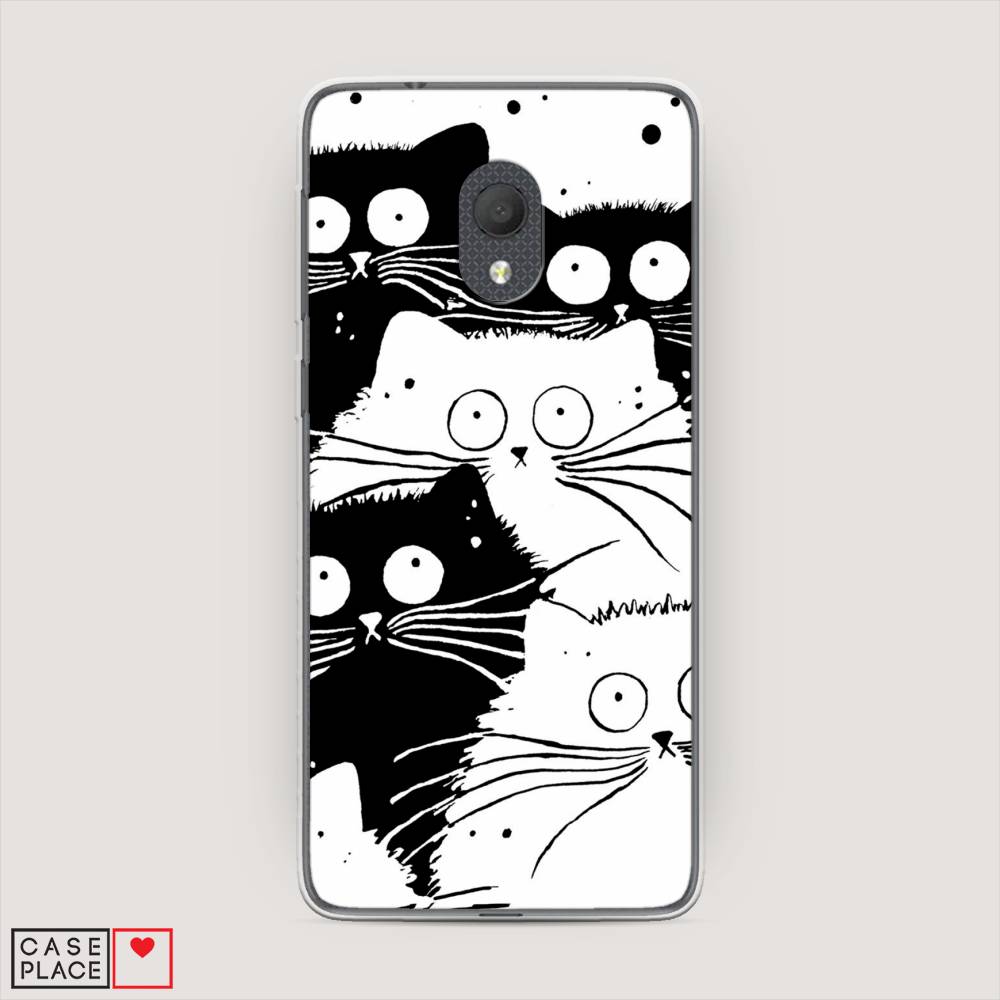 

Чехол Awog на Alcatel 1C 5003D (2019) / Алкатель 1C 5003D (2019) "Коты черно-белые", 170650-2