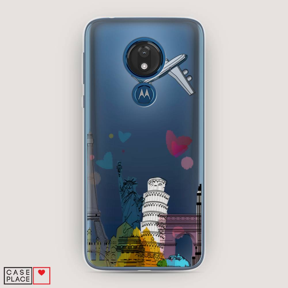 

Чехол Awog на Motorola Moto G7 / Моторола Мото G7 "Самолет путешествий", Разноцветный, 241150-10