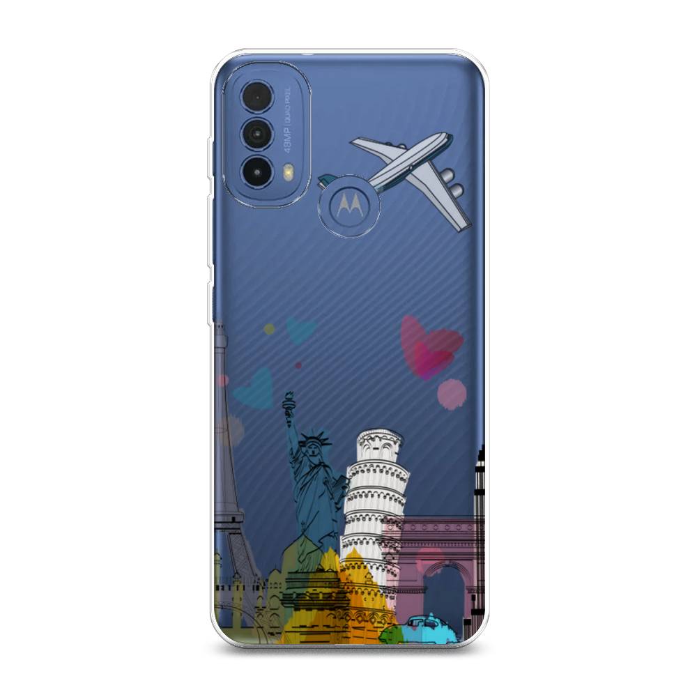 

Чехол Awog на Lenovo K14 Plus/Motorola Moto E20/E30/E40 "Самолет путешествий", Разноцветный, 243550-10