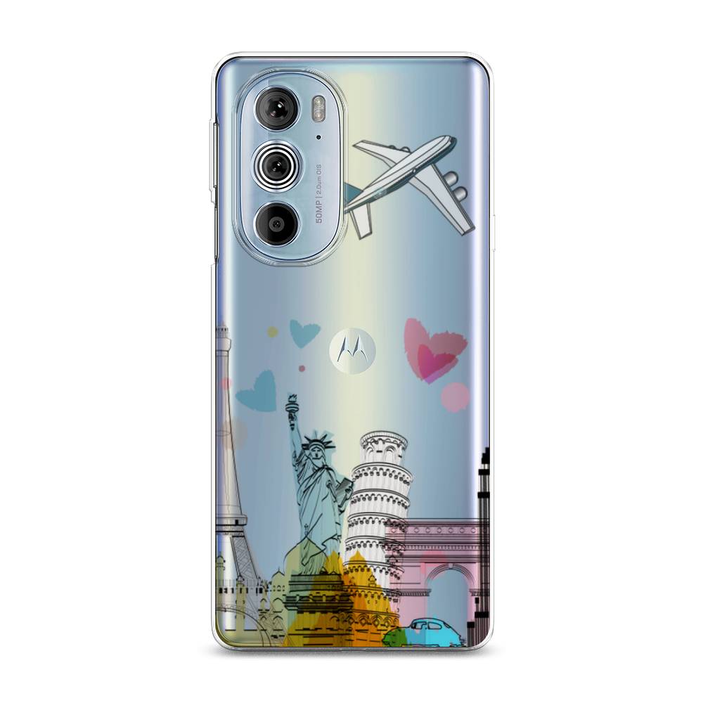 

Чехол Awog на Motorola Edge 30 Pro "Самолет путешествий", Разноцветный, 243350-10