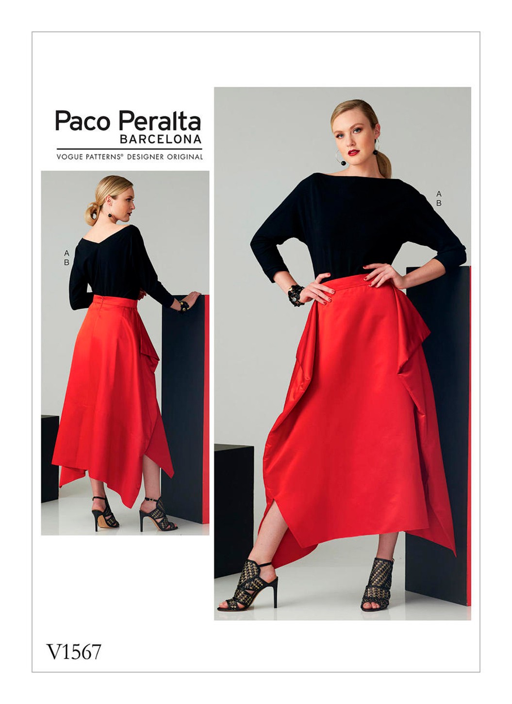 

Выкройка Vogue №1567 — Топ, юбка с драпировкой от Paco Peralta