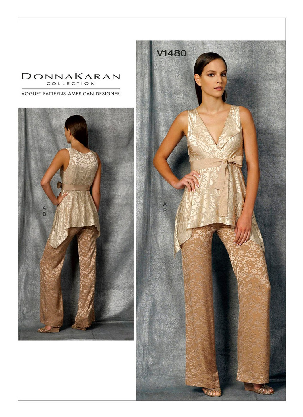

Выкройка Vogue №1480 — Костюм: туника, брюки от Donna Karan