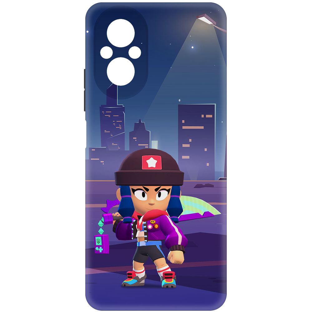 

Чехол-накладка Krutoff Soft Case Brawl Stars - Героиня Биби для Realme C67 черный