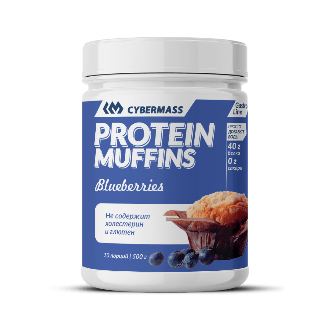 

Смесь для приготовления CyberMass Protein Muffins 500 г черника, Protein Muffins