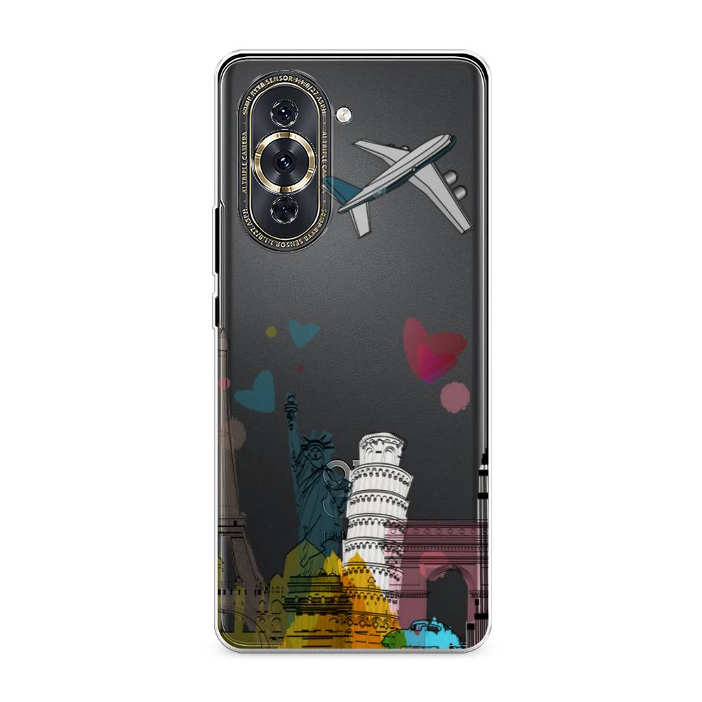 

Чехол Awog на Huawei Nova 10 Pro "Самолет путешествий", Разноцветный, 6109050-10