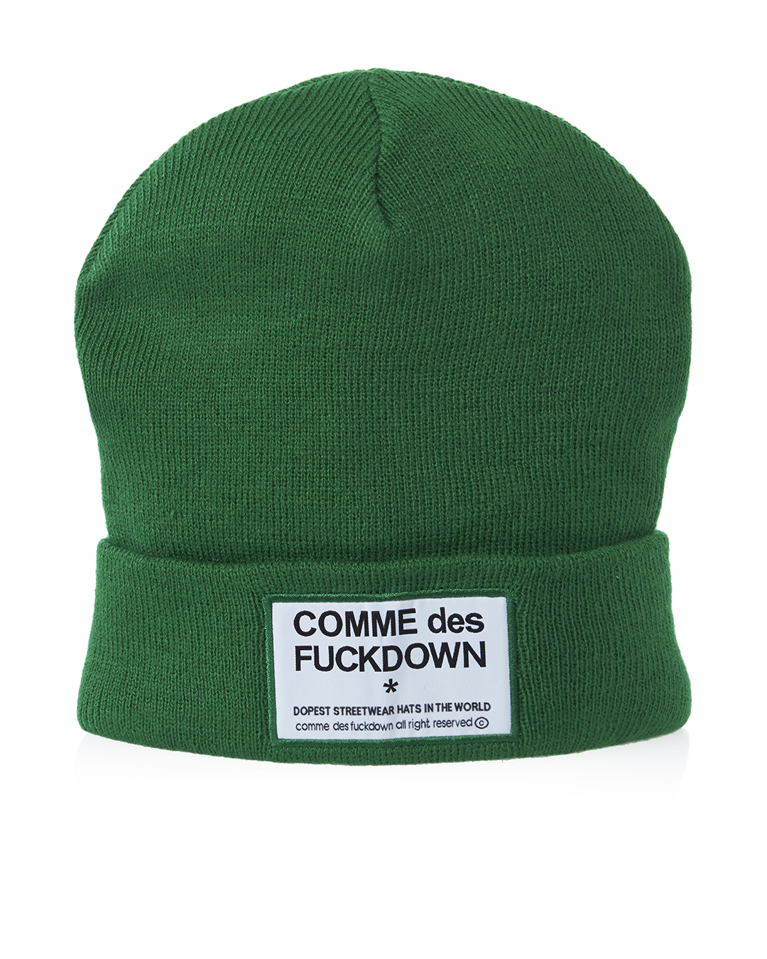 

Шапка COMME des FUCKDOWN CDFA666 UNI зеленый, CDFA666