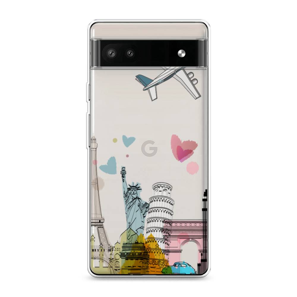 

Чехол Awog на Google Pixel 6A "Самолет путешествий", Разноцветный, 271150-10