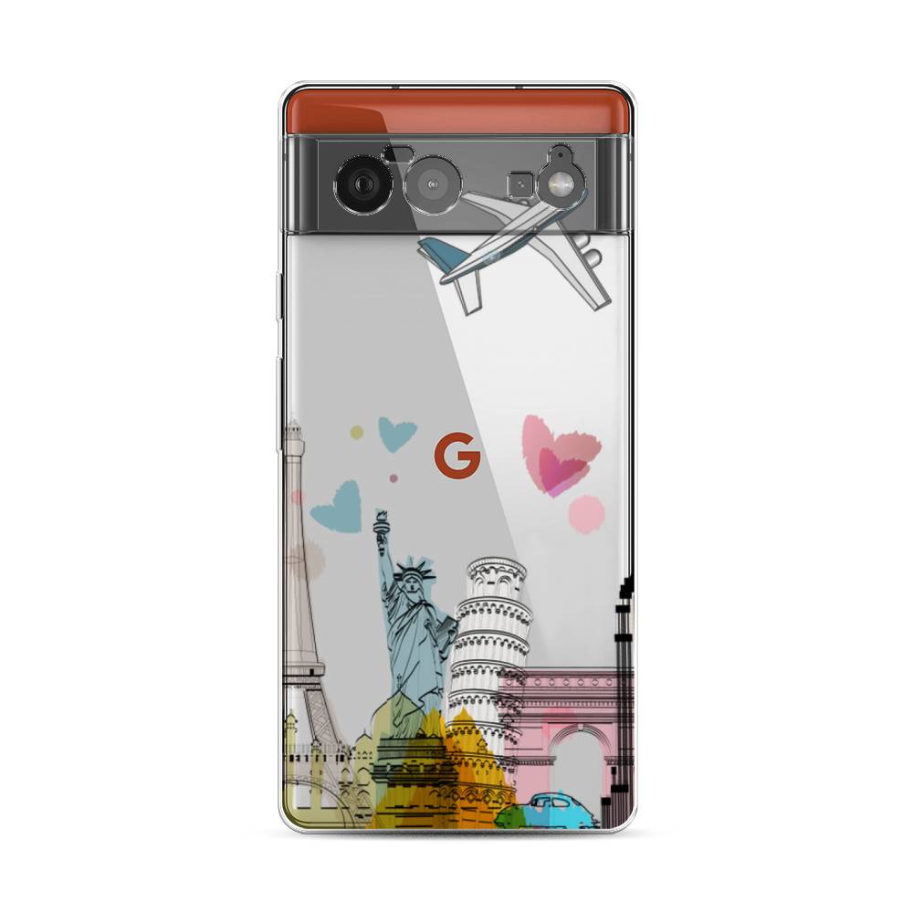

Чехол Awog на Google Pixel 6 "Самолет путешествий", Разноцветный, 270850-10