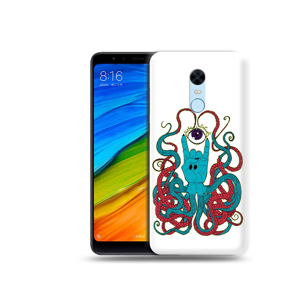 

Чехол MyPads Tocco для Xiaomi Redmi 5 Plus осьминог-рука абстракция (PT94743.327.530), Прозрачный, Tocco