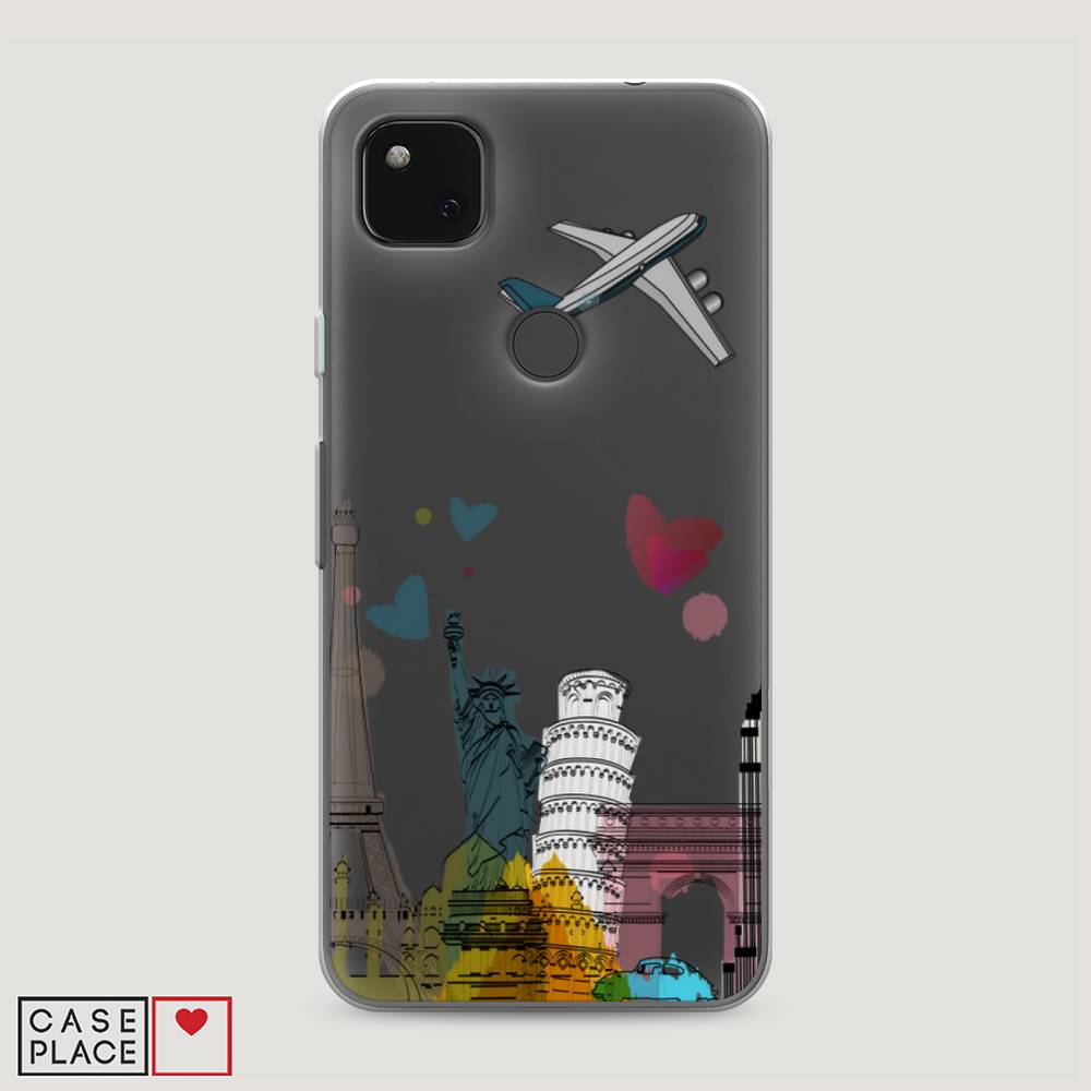 

Чехол Awog на Google Pixel 4A "Самолет путешествий", Разноцветный, 270650-10