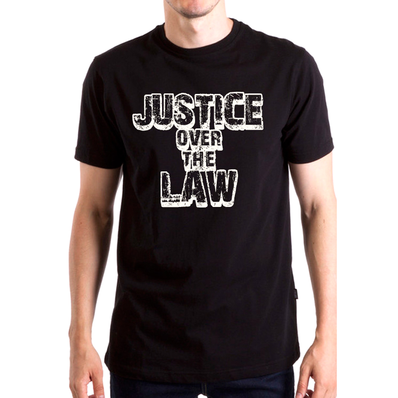

Футболка унисекс NoBrand Justice Over The Law 002 черная L, Черный, Justice Over The Law 002