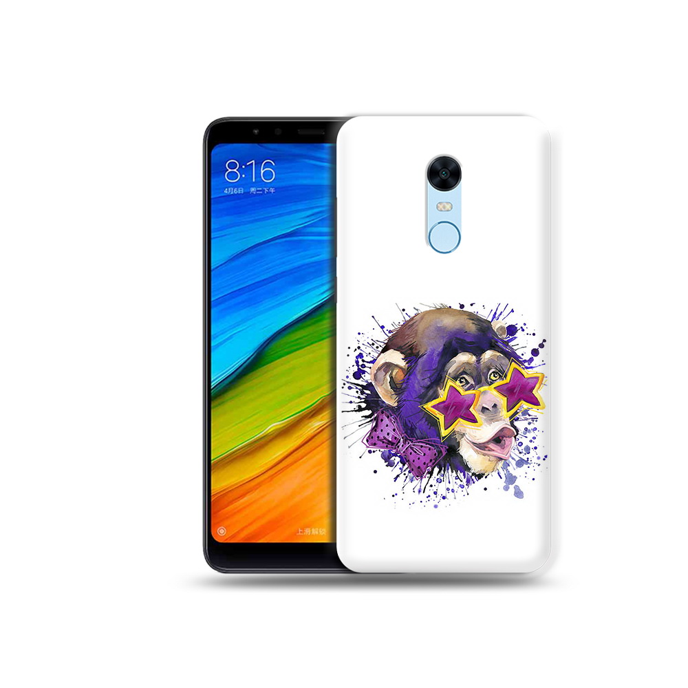

Чехол MyPads Tocco для Xiaomi Redmi 5 Plus обезьяна в очках (PT94743.327.524), Прозрачный, Tocco