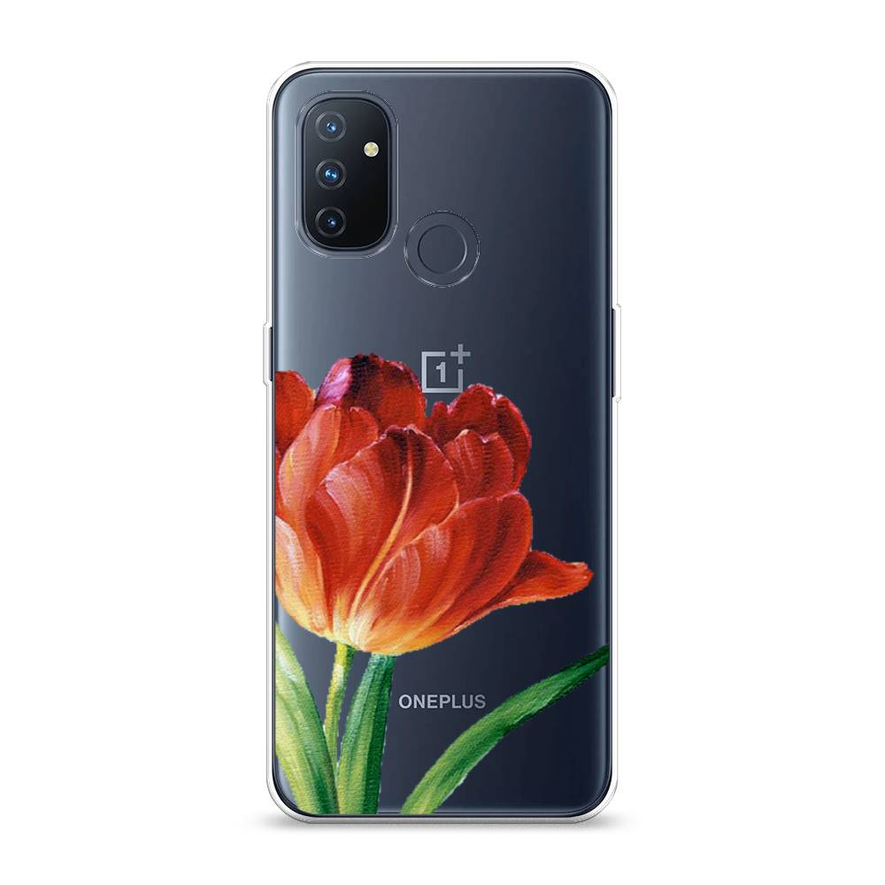 

Чехол Awog на OnePlus Nord N100 / ВанПлас Nord N100 "Красный тюльпан", Оранжевый;зеленый, 152450-8