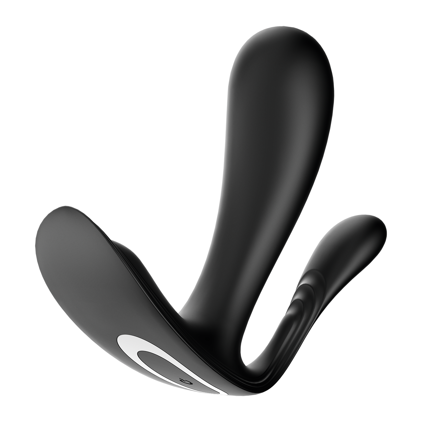Вибровкладка с вагинальным и анальным отростками Satisfyer Top Secret+ черная 10 см