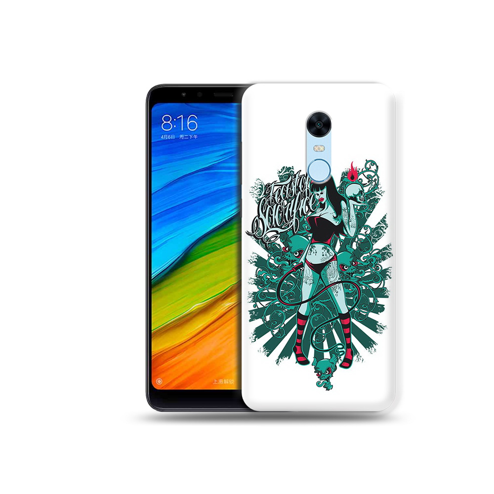

Чехол MyPads Tocco для Xiaomi Redmi 5 Plus нарисованная девушка в татуировках, Прозрачный, Tocco