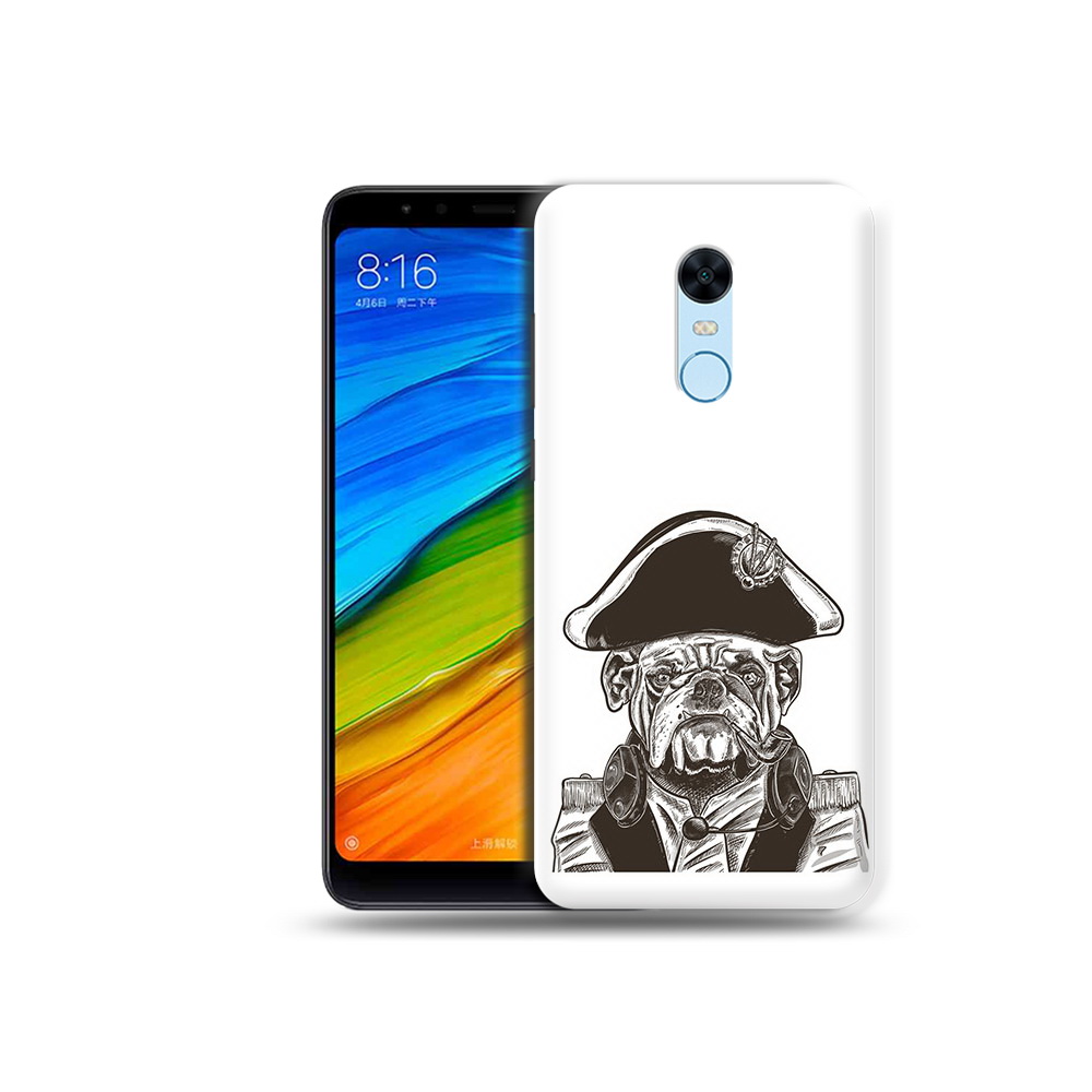 

Чехол MyPads Tocco для Xiaomi Redmi 5 Plus мопс генерал (PT94743.327.483), Прозрачный, Tocco