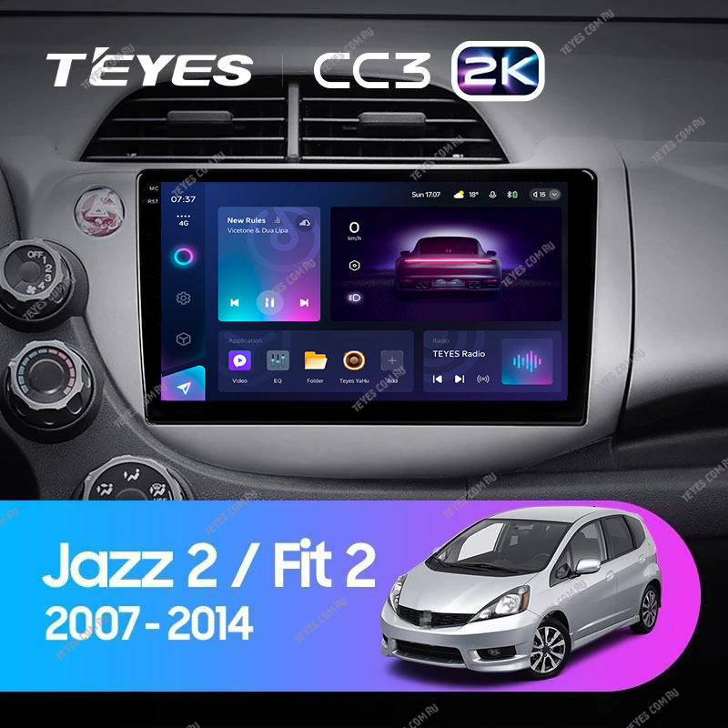 

Штатная магнитола Teyes CC3 2K 4/64 Honda Fit 2 GE (2007-2014), CC3 2K