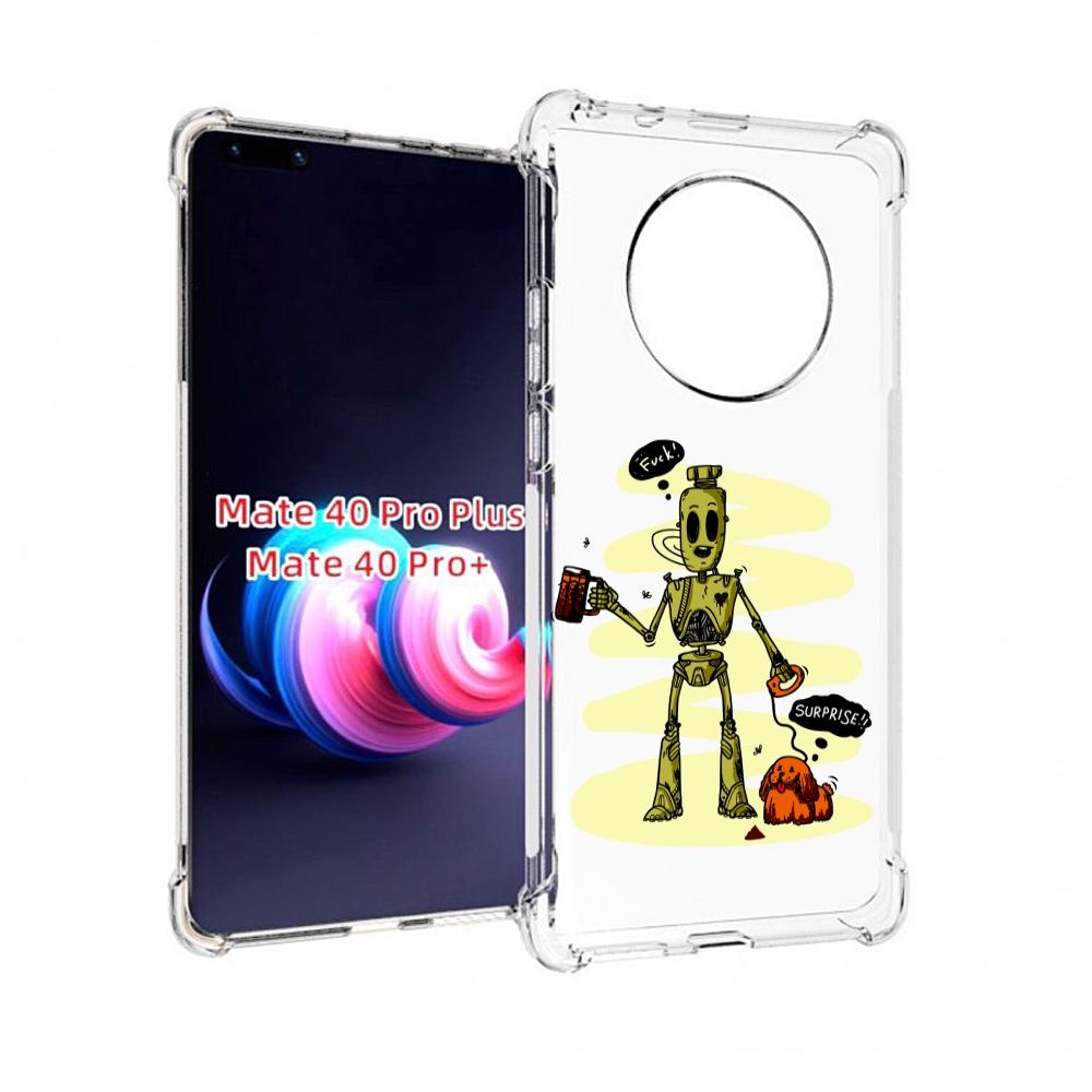 

Чехол MyPads прикольный робот для Huawei Mate 40 Pro+ Plus, Прозрачный, Tocco