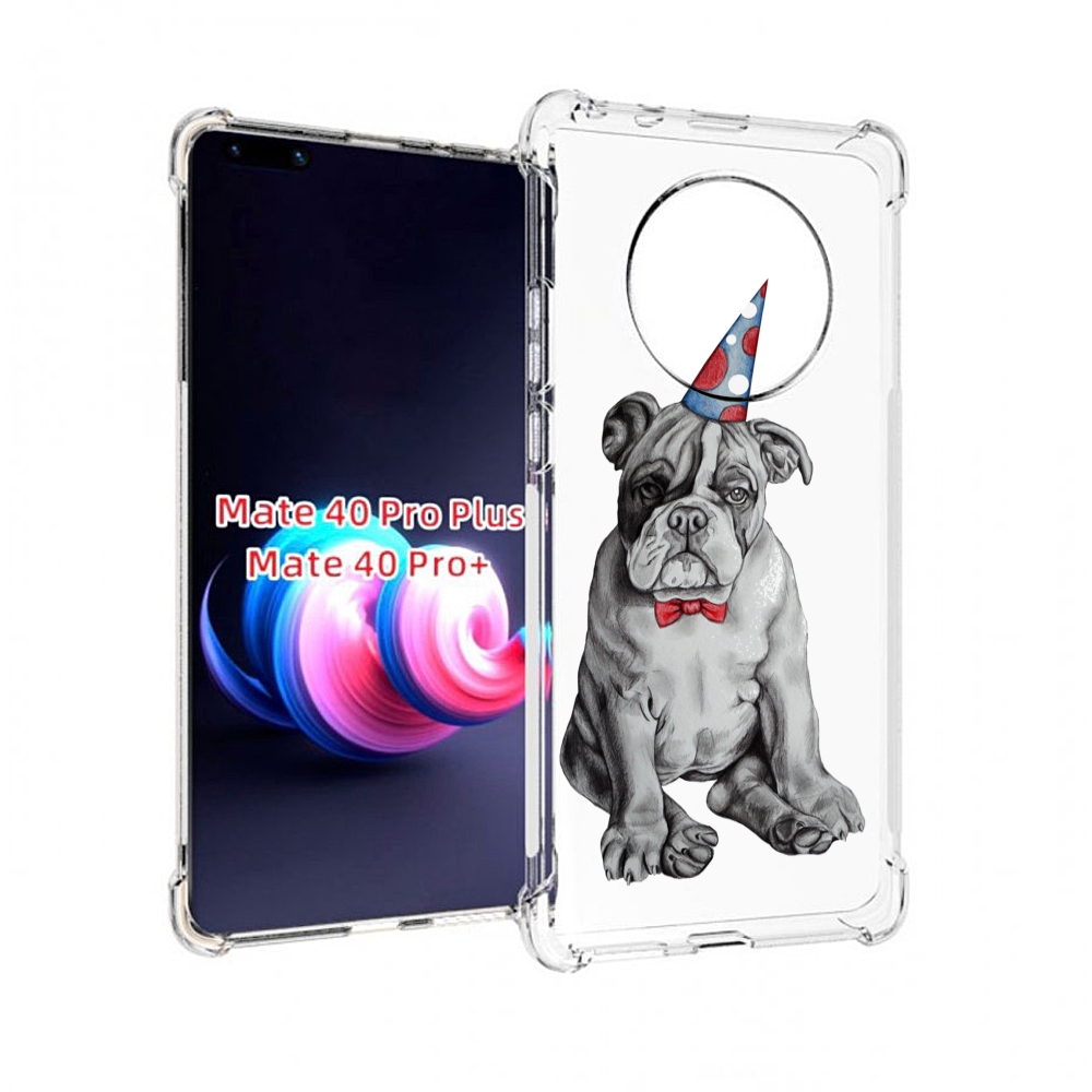 

Чехол MyPads праздничный щенок для Huawei Mate 40 Pro+ Plus, Прозрачный, Tocco