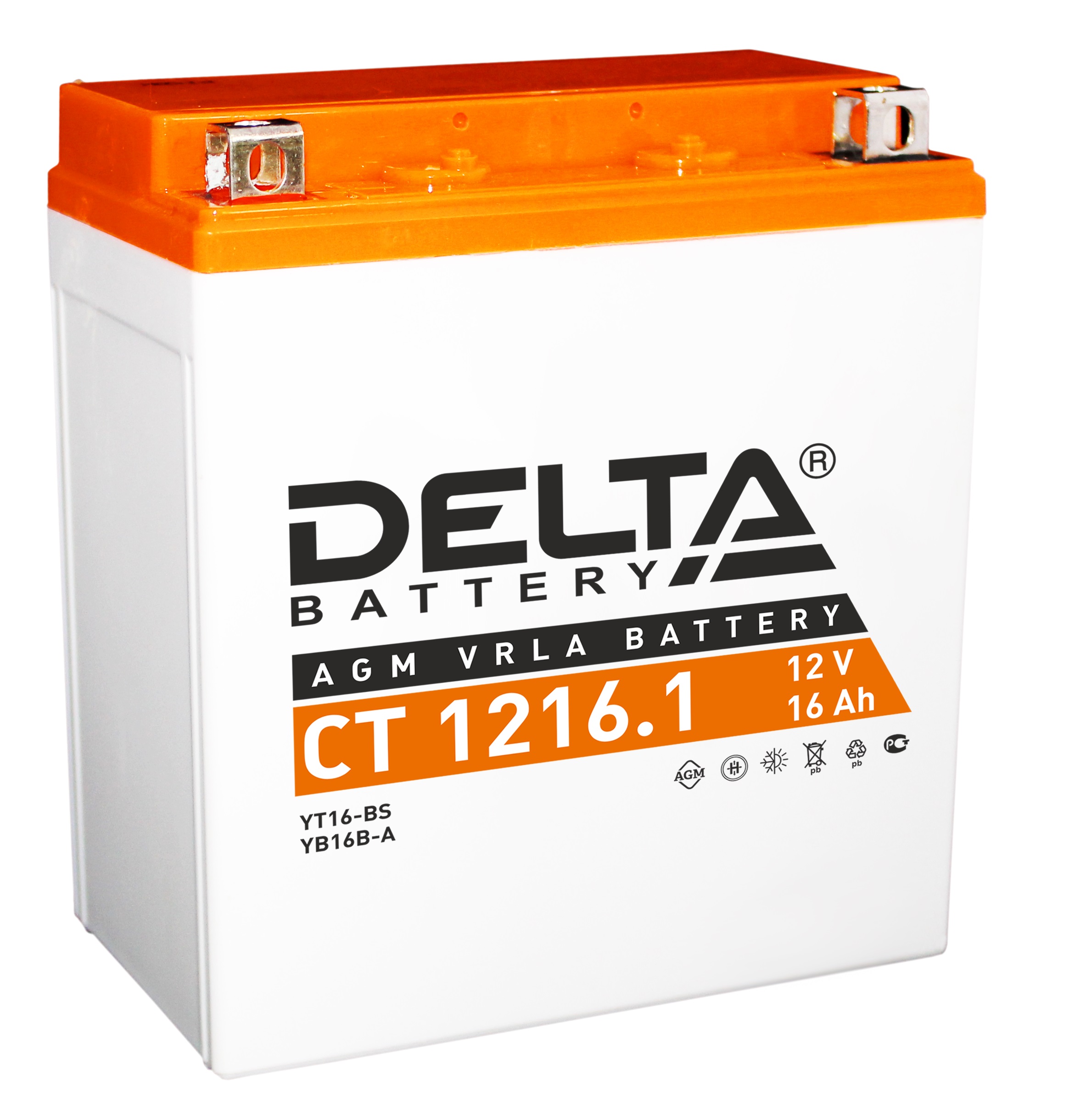 

DELTA Аккумулятор 16 Ач прямая L+ 151x88x164 EN230 А DELTA CT12161